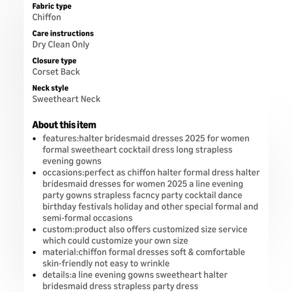 A Line Strapless Chiffon Evening Sweetheart Formal Long Elegant Gown - Picture 12 of 13